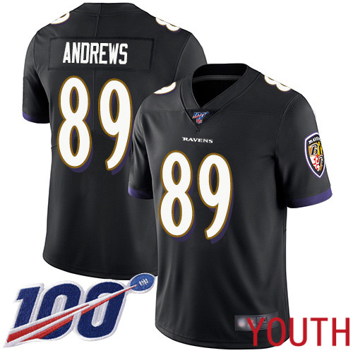 Baltimore Ravens Limited Black Youth Mark Andrews Alternate Jersey NFL Football #89 100th Season Vapor Untouchable->youth nfl jersey->Youth Jersey